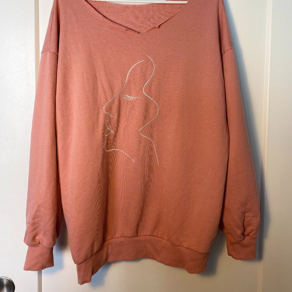 Pink Wide Necked Crewneck